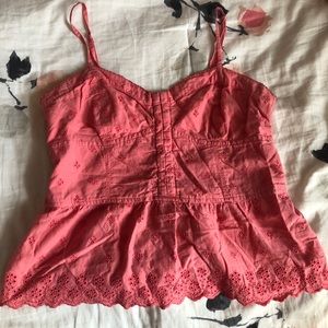 AE smocked spaghetti strap crop